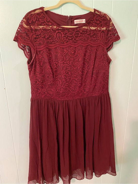 Bery Love Dresses & Skirts - Burgundy Lace and Chiffon Wedding Dress
